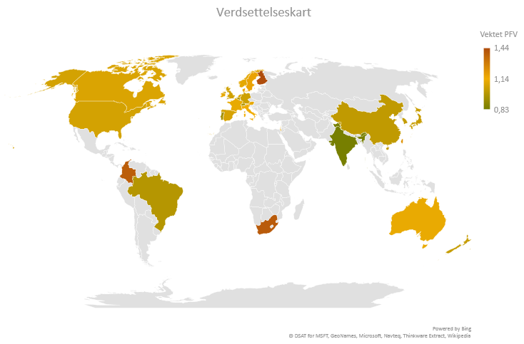 Diagram Morningstar price fair value world map 27 april